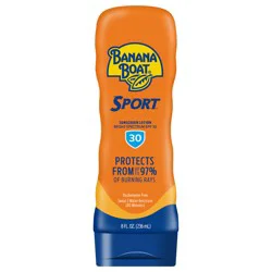 Banana Boat Sport Ultra Sunscreen Lotion SPF 30 Broad Spectrum Superior Endurance Vs Sweat + Water