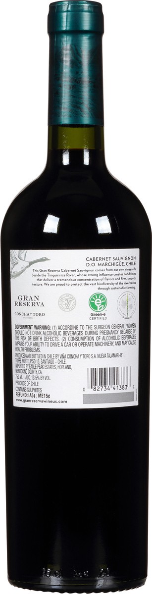 slide 9 of 10, Gran Reserva Tinguiririca River Cabernet Sauvignon 750 ml, 750 ml