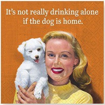 slide 1 of 1, If The Dog Is Home Napkin Beverage, 20 ct