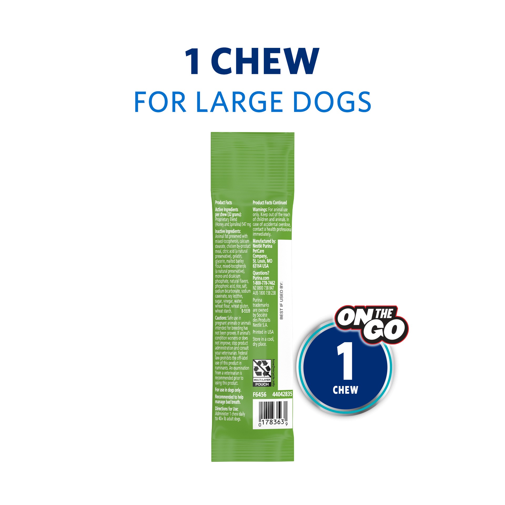 slide 8 of 9, DentaLife Purina Large Dentalife Dog Chews, 1.1 oz