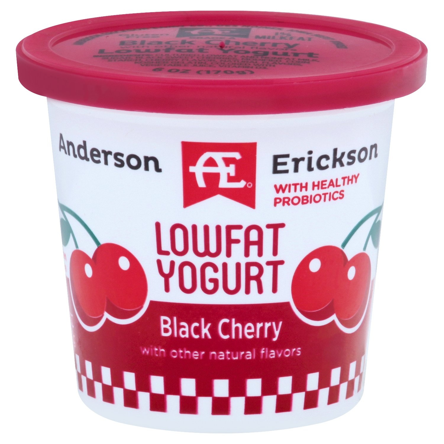 Anderson Erickson Dairy Black Cherry Lowfat Yogurt 6 oz | Shipt