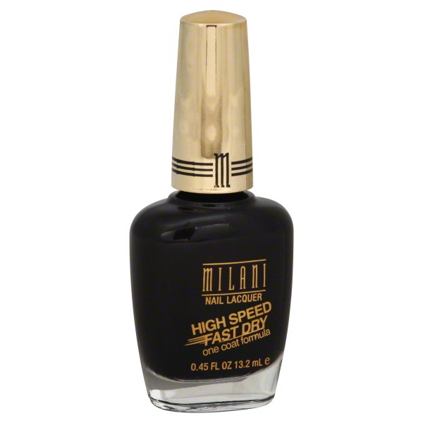 slide 1 of 1, Milani High Speed Fast Dry Black Swift Nail Lacquer, 1 ct