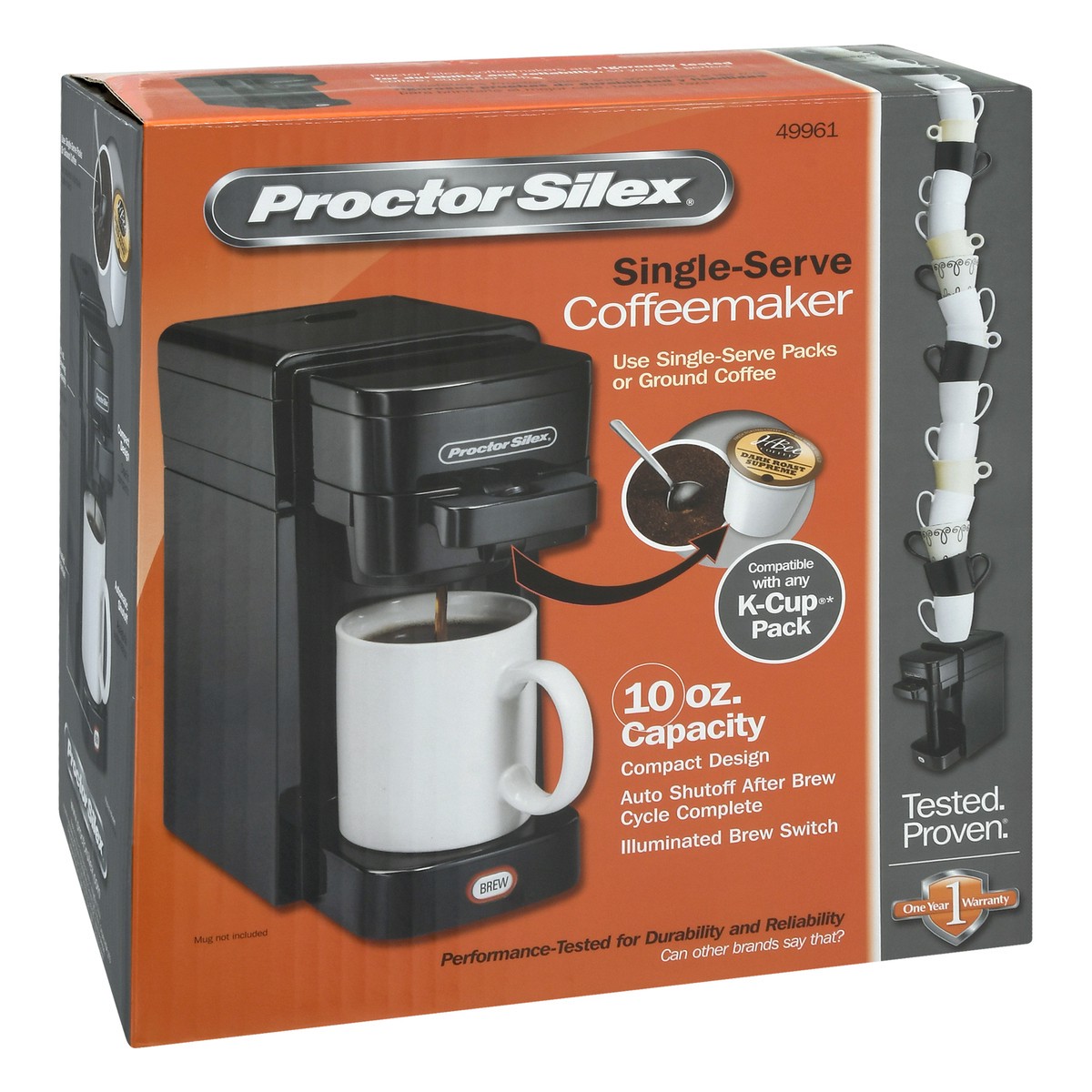 slide 6 of 9, Proctor Silex Single-Serve Coffeemaker 1 ea, 1 ea