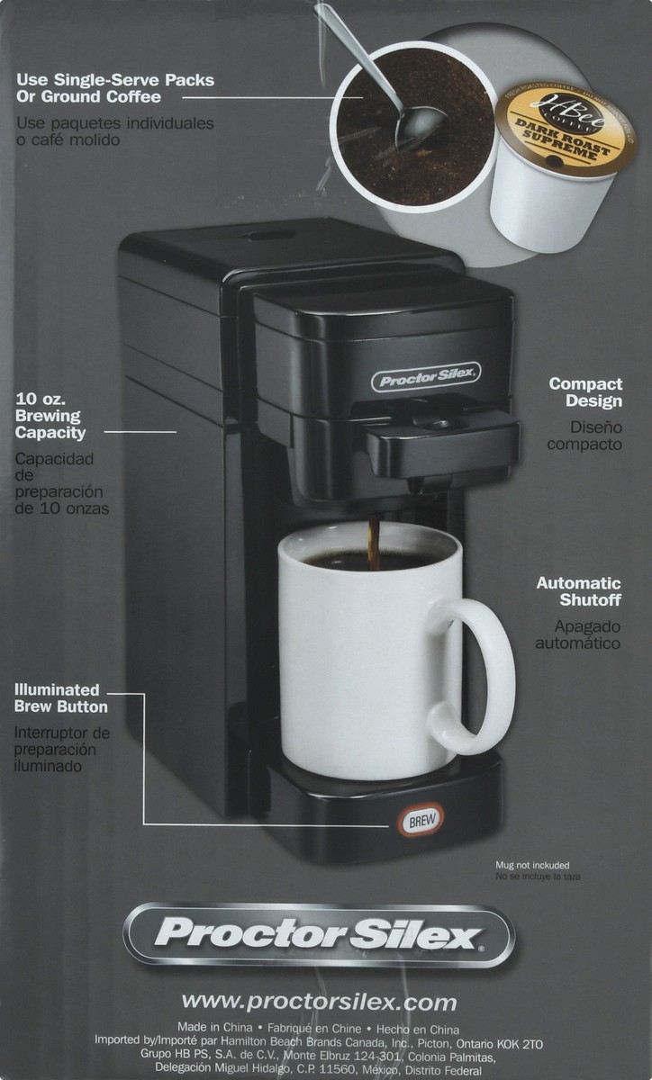 slide 2 of 9, Proctor Silex Single-Serve Coffeemaker 1 ea, 1 ea