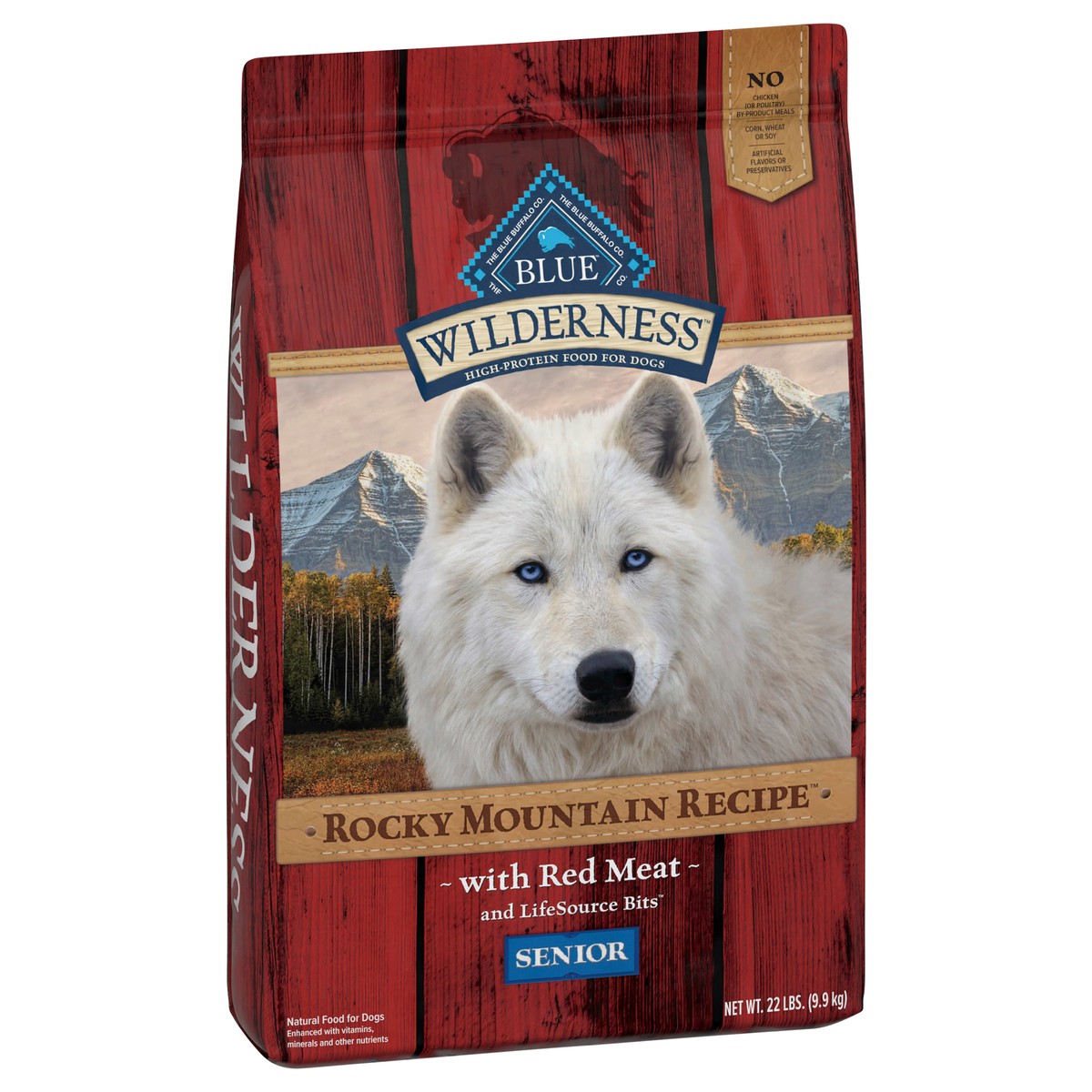 slide 3 of 13, Blue Buffalo Wilderness Rocky Mountain Recipe High Protein, Natural Senior Dry Dog Food, Red Meat 22-lb, 22 lb