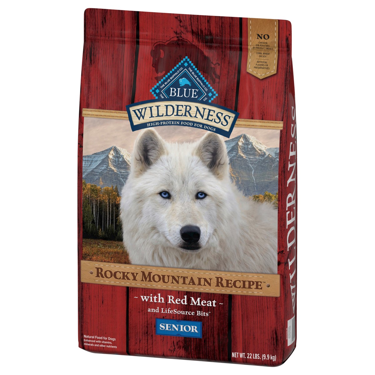 slide 12 of 13, Blue Buffalo Wilderness Rocky Mountain Recipe High Protein, Natural Senior Dry Dog Food, Red Meat 22-lb, 22 lb