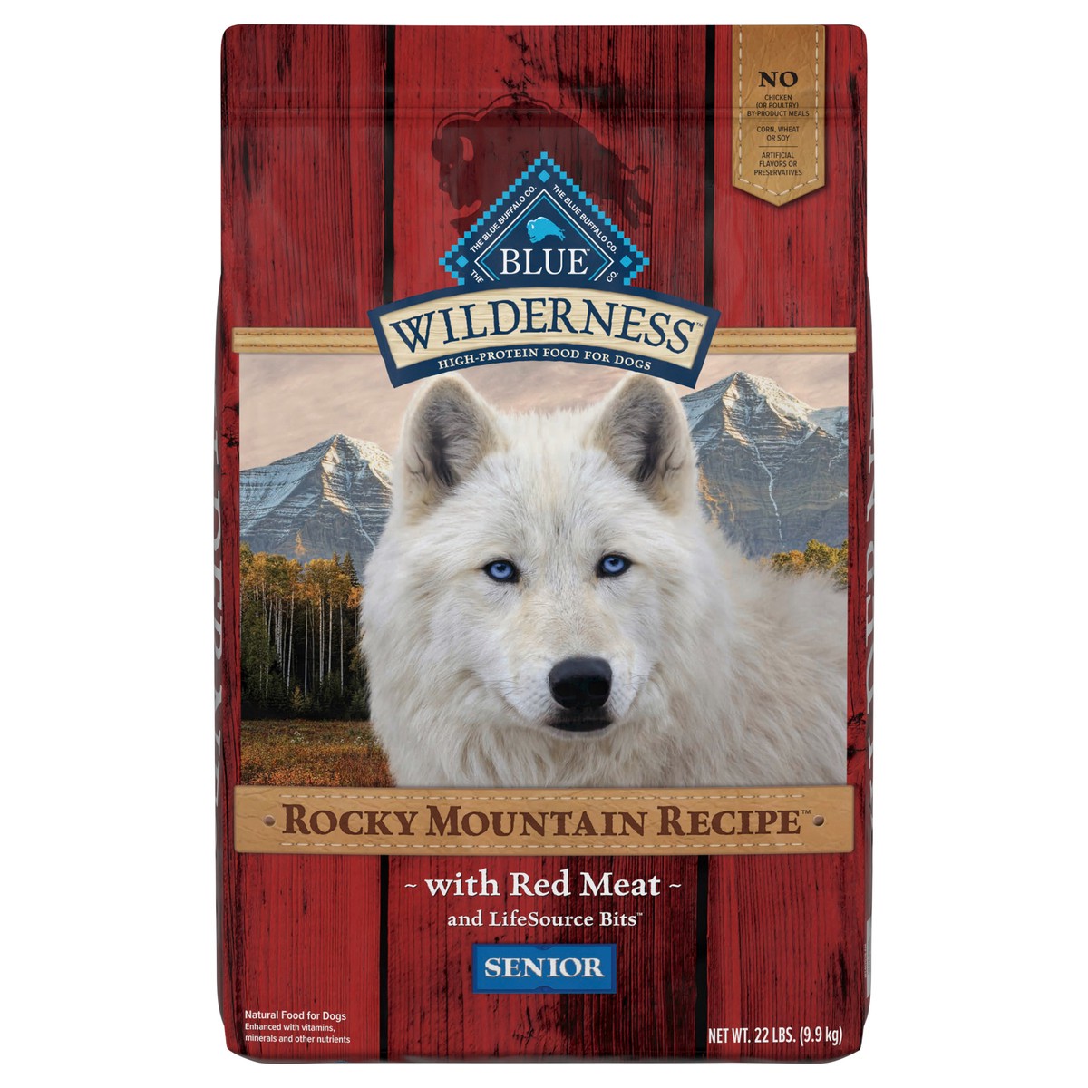 slide 10 of 13, Blue Buffalo Wilderness Rocky Mountain Recipe High Protein, Natural Senior Dry Dog Food, Red Meat 22-lb, 22 lb