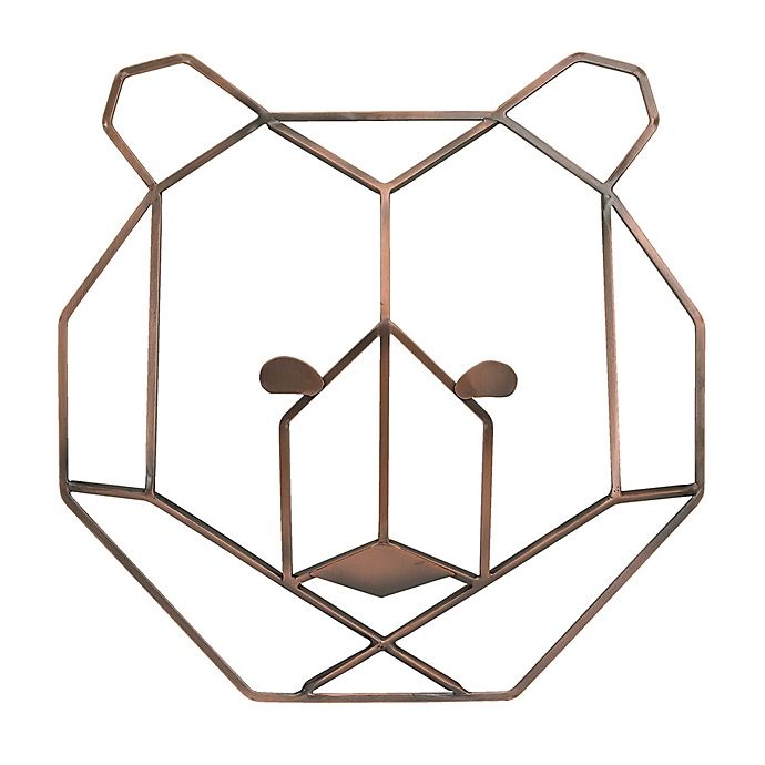 slide 1 of 4, NoJo Wire Bear Wall Art - Copper, 1 ct