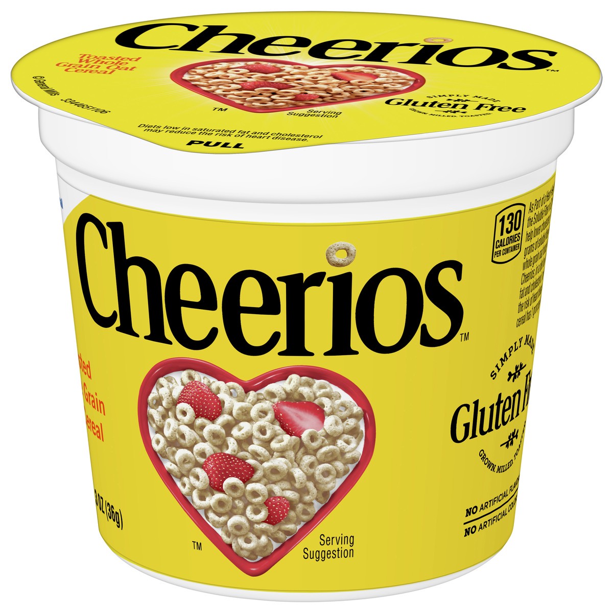 slide 3 of 9, Cheerios Original Cheerios Heart Healthy Cereal Cup, 1.3 OZ Single Serve Cereal Cup, 1.3 oz