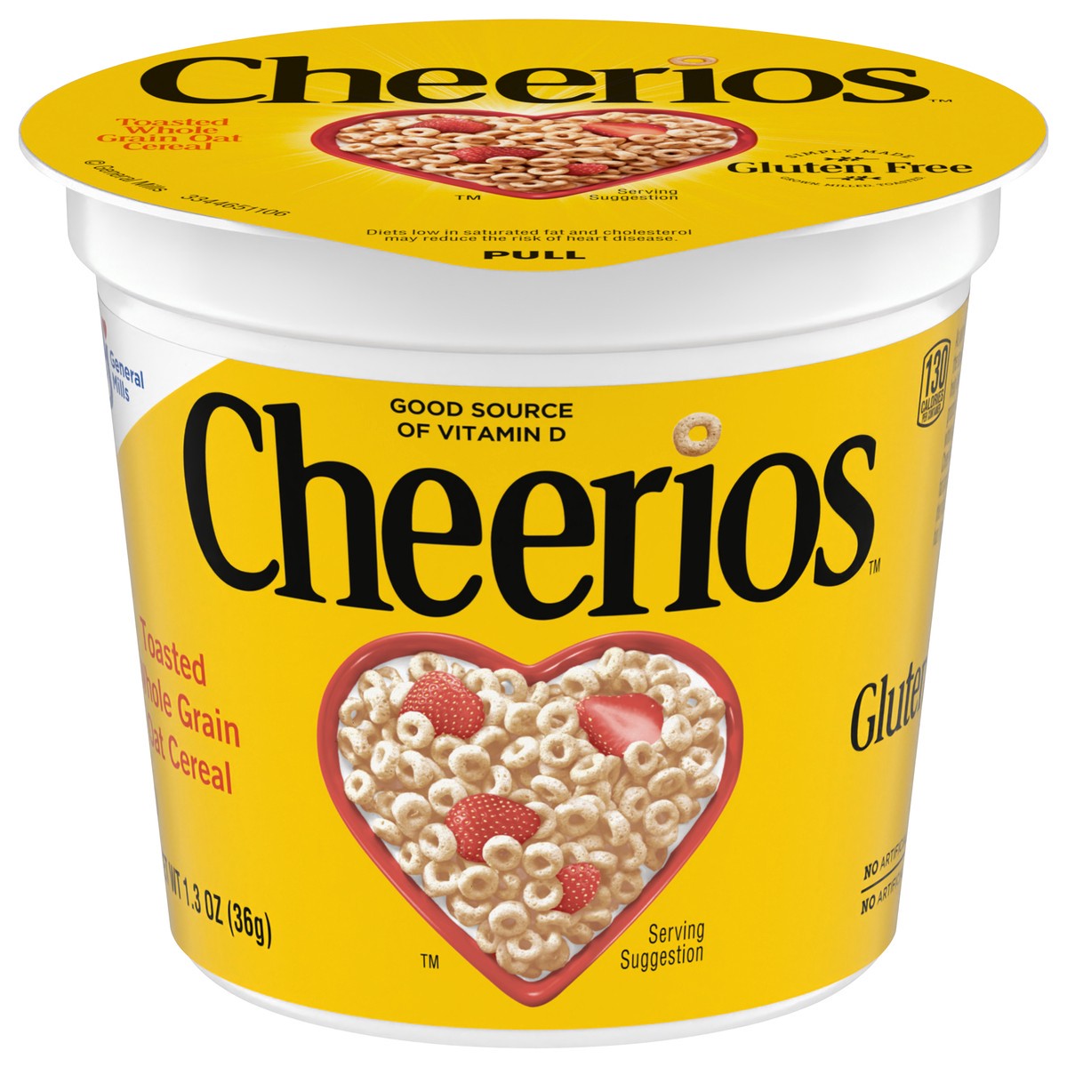 slide 1 of 9, Cheerios Original Cheerios Heart Healthy Cereal Cup, 1.3 OZ Single Serve Cereal Cup, 1.3 oz