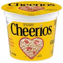 Cheerios Breakfast Cereal Cup, Gluten Free, Single Serve Cereal, 1.3 oz