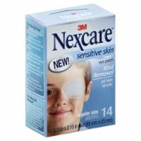 slide 1 of 1, Nexcare Sensitive Skin Regular Orthoptic Eye Patch, 14 ct