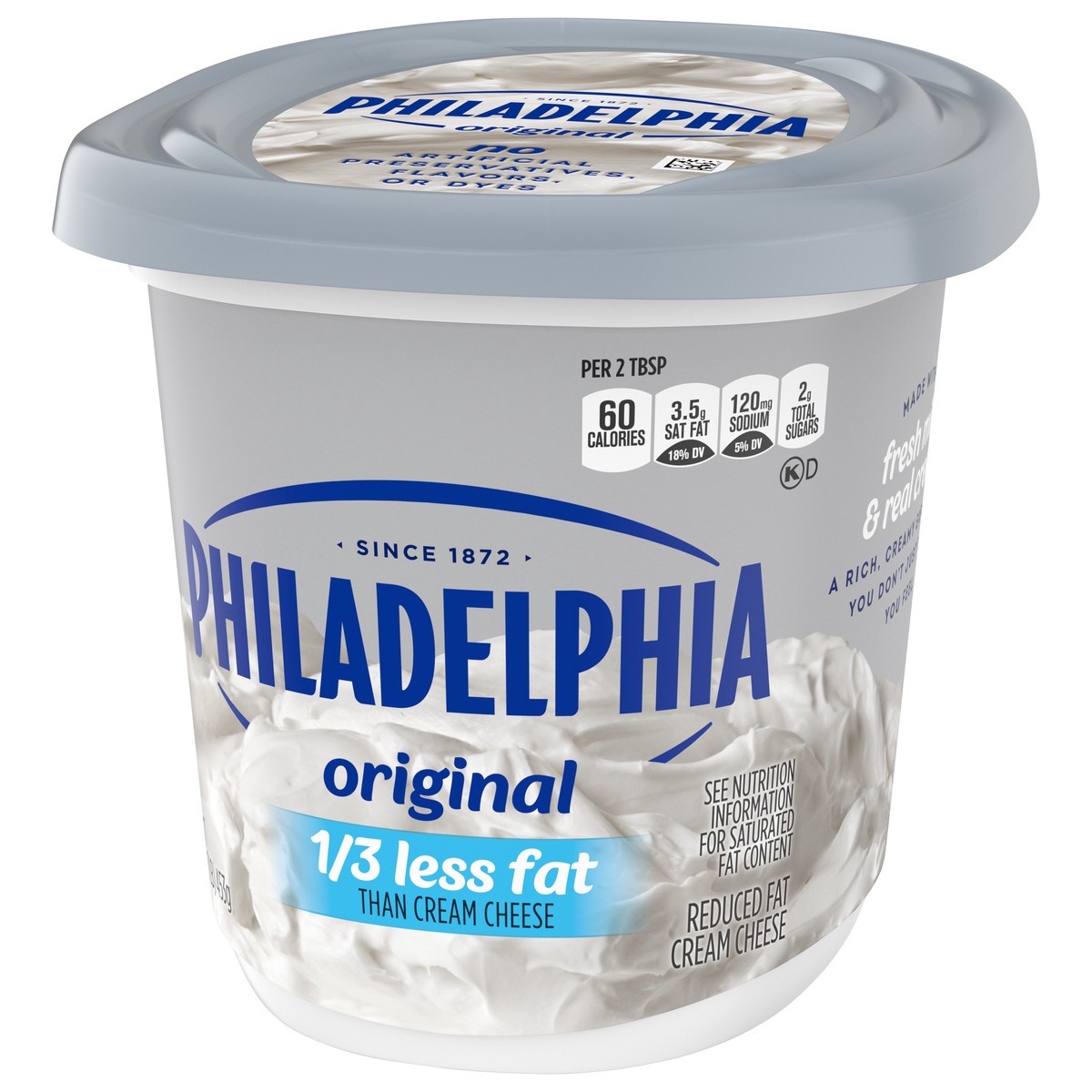 slide 6 of 9, Philadelphia Reduced Fat Cream Cheese Spread, 16 oz Tub, 16 oz