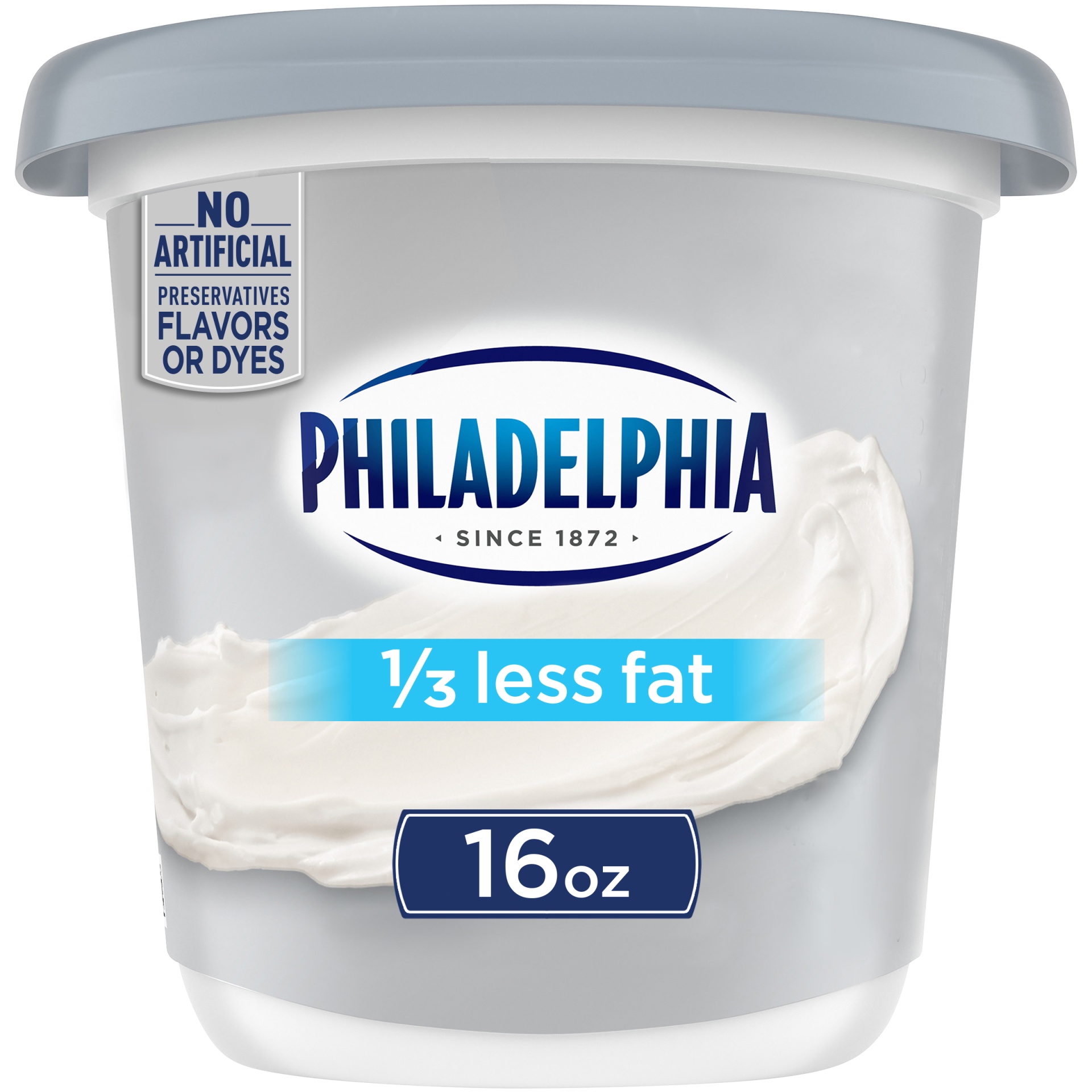 slide 1 of 13, Philadelphia Reduced Fat Cream Cheese Spread with 1/3 Less Fat Tub, 16 oz