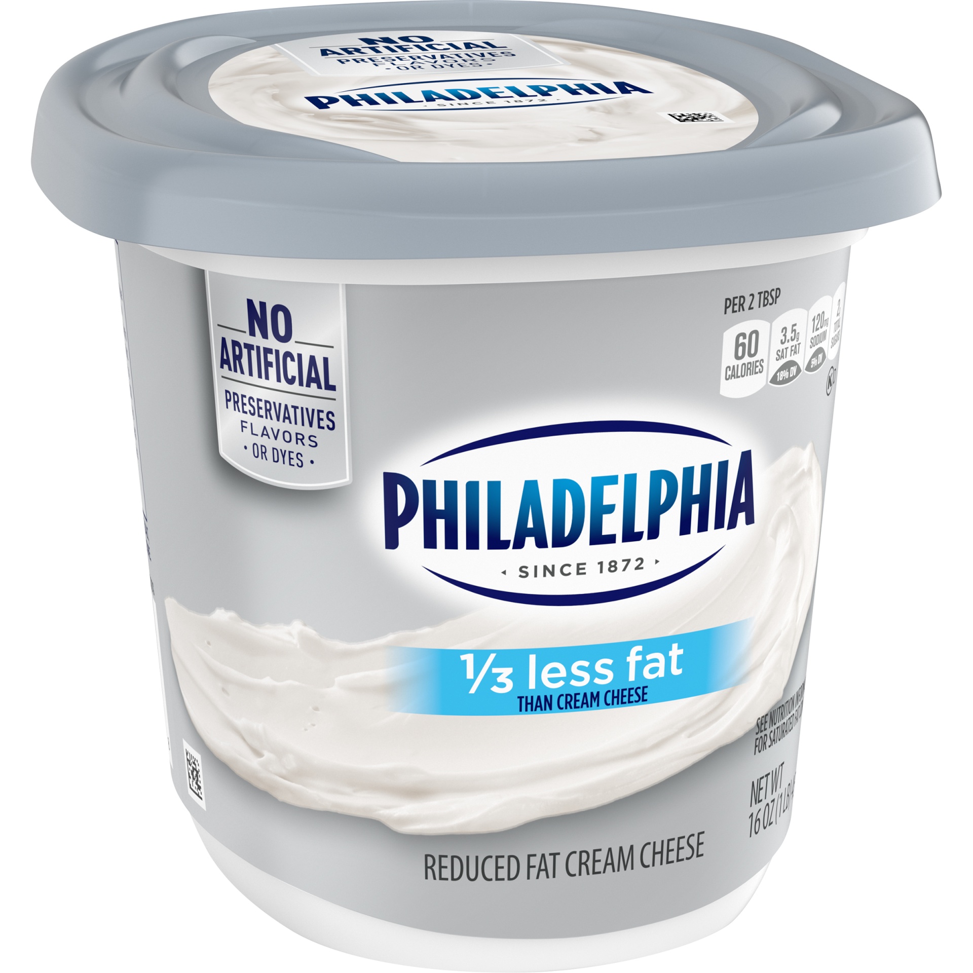 slide 9 of 13, Philadelphia Reduced Fat Cream Cheese Spread with 1/3 Less Fat Tub, 16 oz