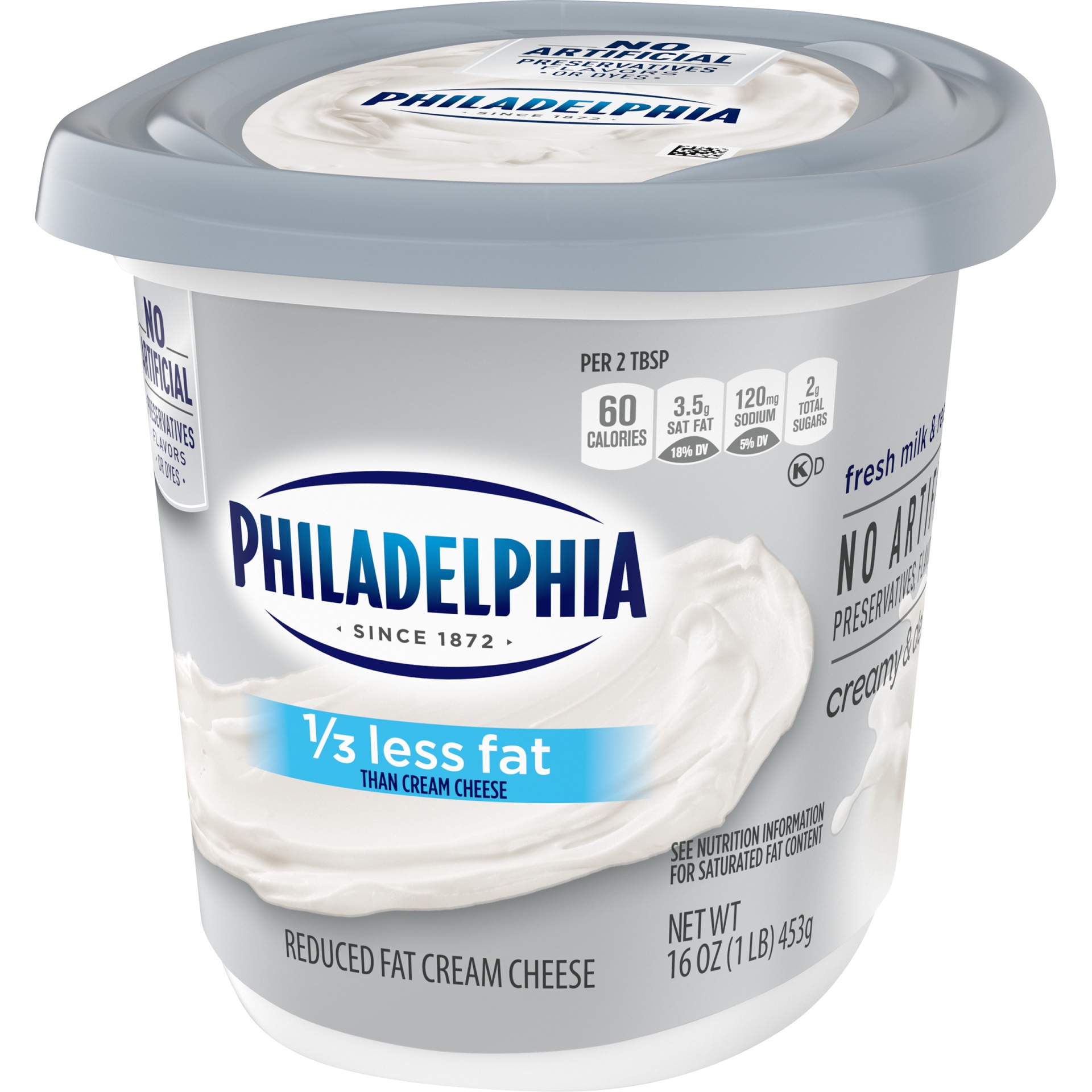 slide 10 of 13, Philadelphia Reduced Fat Cream Cheese Spread with 1/3 Less Fat Tub, 16 oz