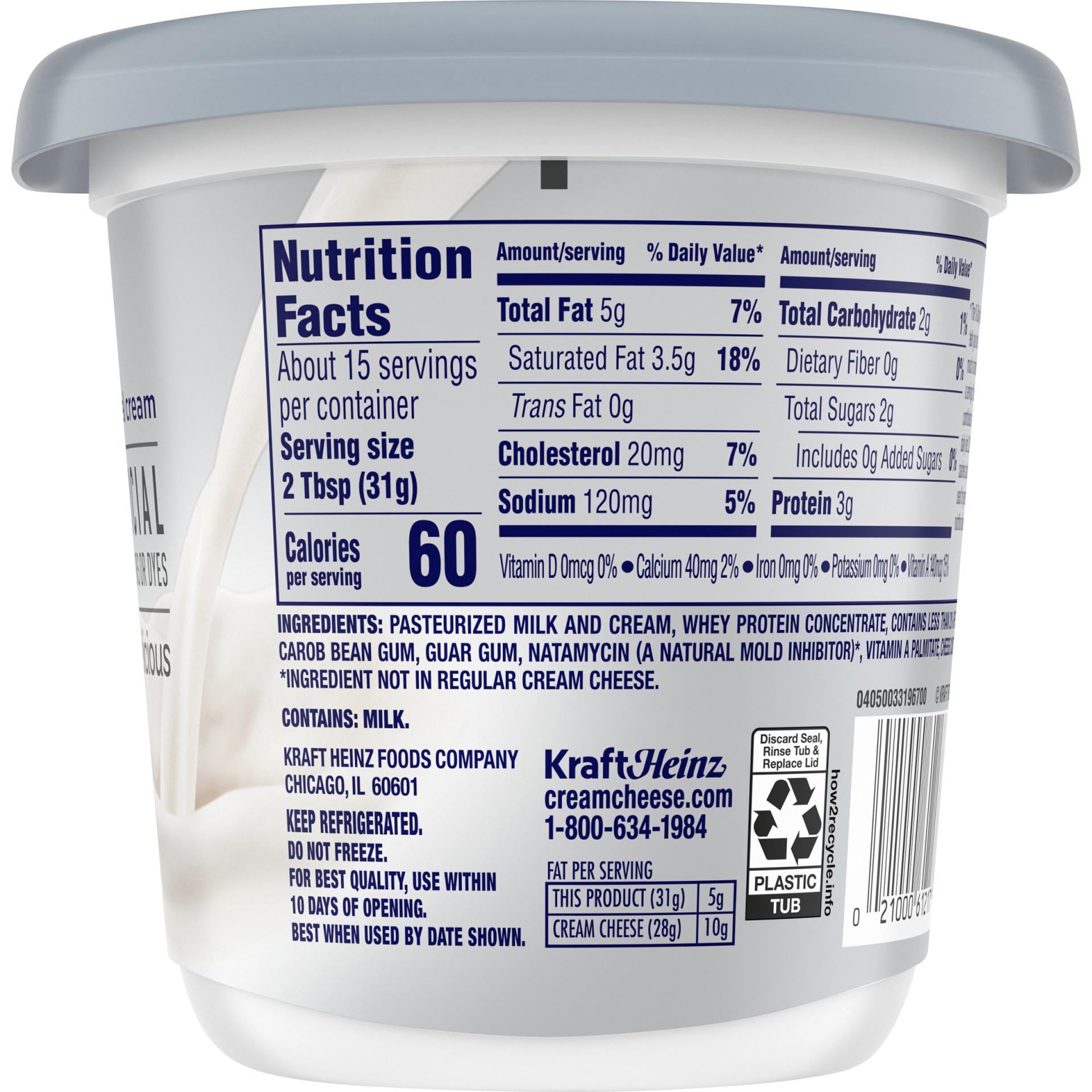 slide 11 of 13, Philadelphia Reduced Fat Cream Cheese Spread with 1/3 Less Fat Tub, 16 oz