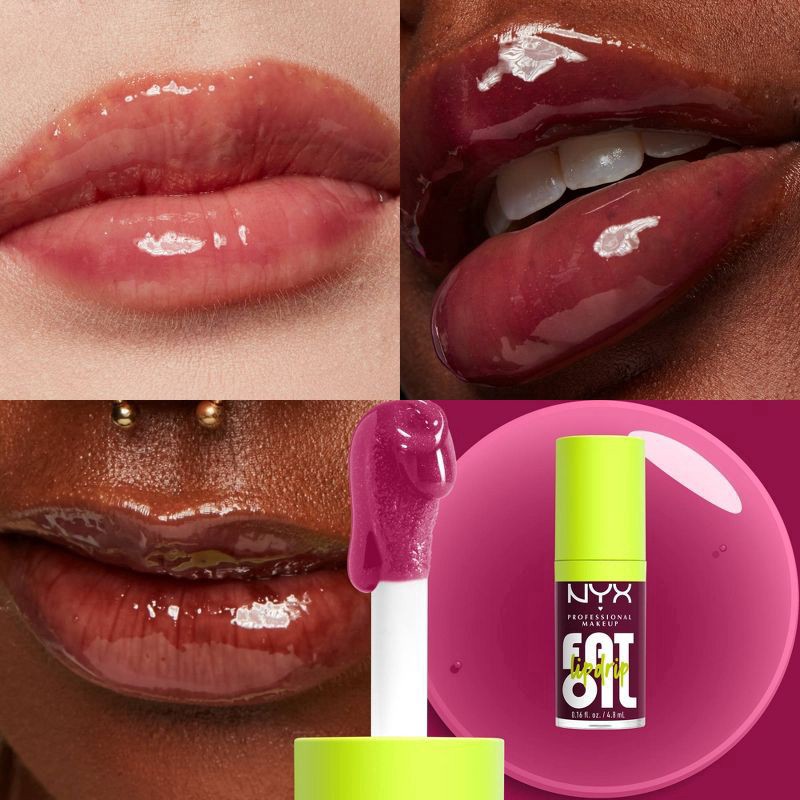 slide 7 of 9, NYX Professional Makeup Fat Oil Lip Drip Lip Gloss - That's Chic - 0.16 fl oz, 0.16 fl oz