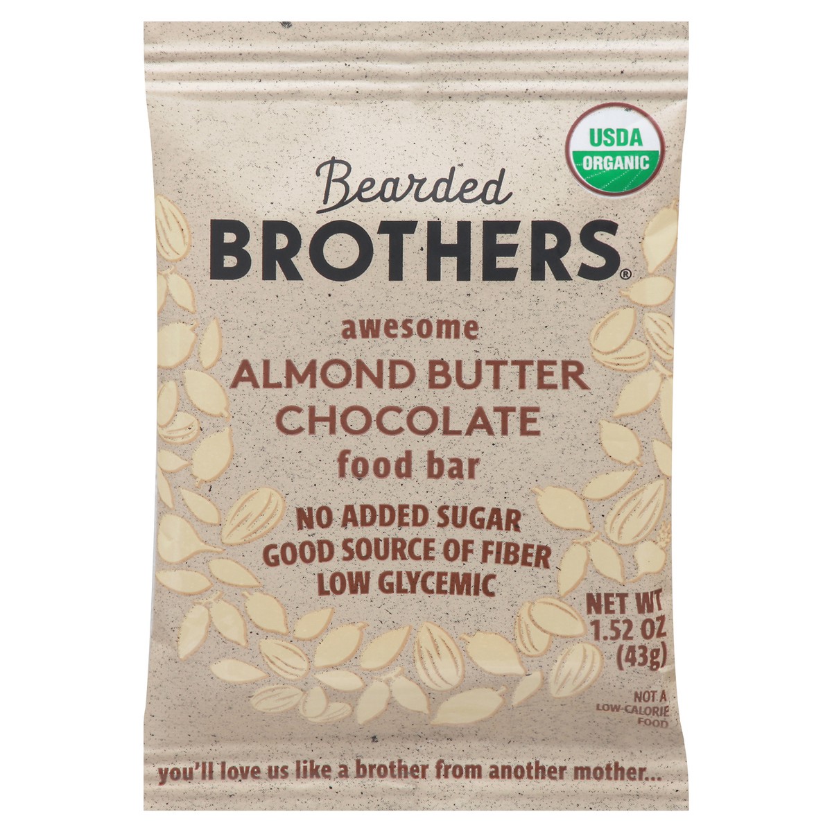 slide 1 of 9, Bearded Brothers Almond Butter Chocolate Bar - 1.52 Oz, 1.52 oz