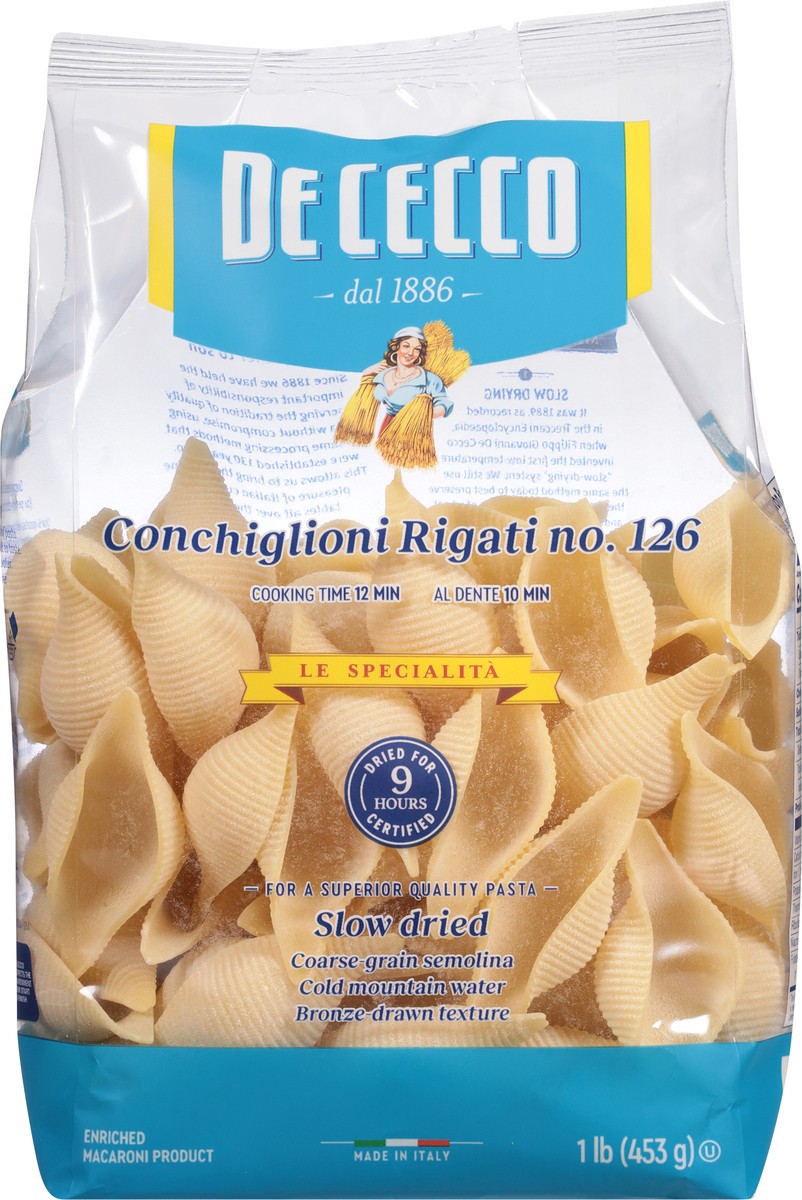 slide 8 of 14, De Cecco No. 126 Conchiglioni Rigate 1 lb, 1 lb