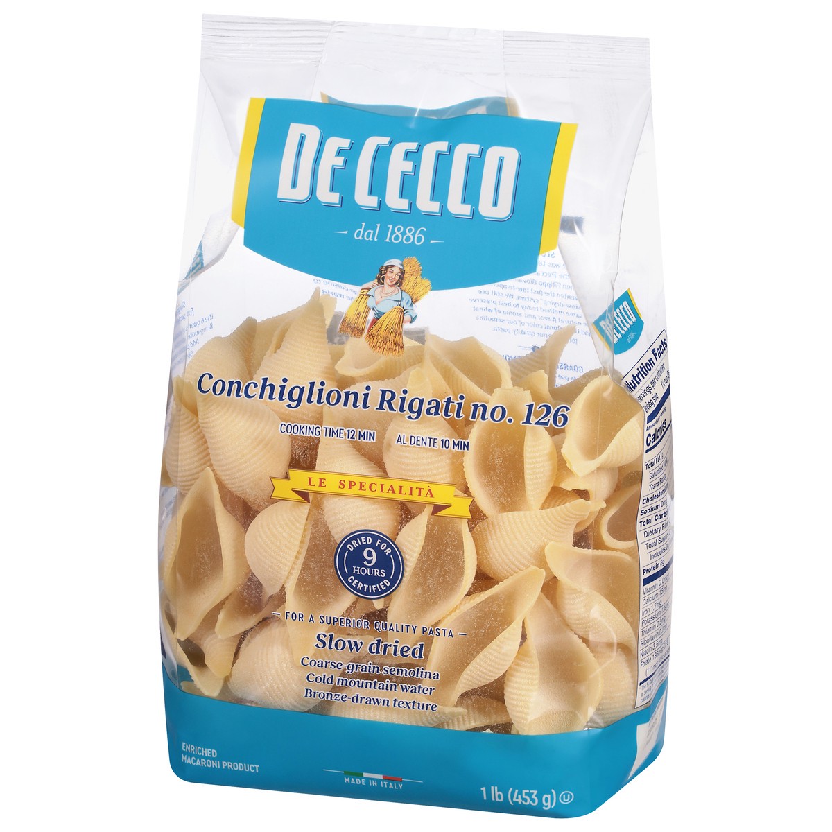 slide 4 of 14, De Cecco No. 126 Conchiglioni Rigate 1 lb, 1 lb