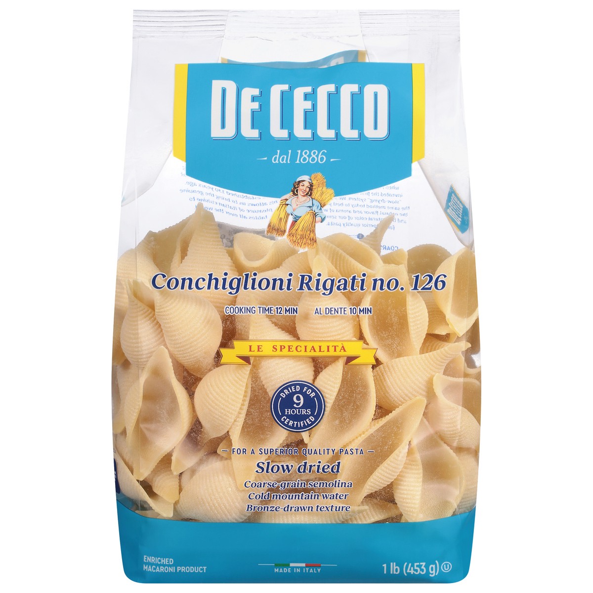 slide 2 of 14, De Cecco No. 126 Conchiglioni Rigate 1 lb, 1 lb