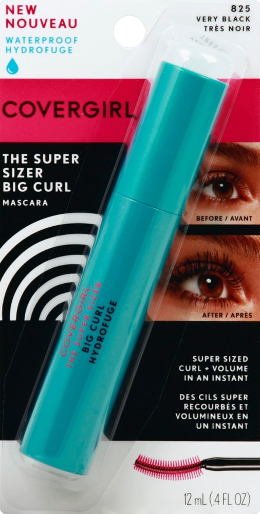 slide 1 of 1, Covergirl Super Sizer Big Curl 825 Very Black Mascara, 1 ct