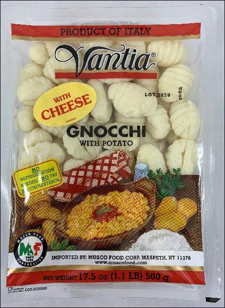 slide 1 of 1, Vantia Gnocchi W/Cheese, 17.5 oz