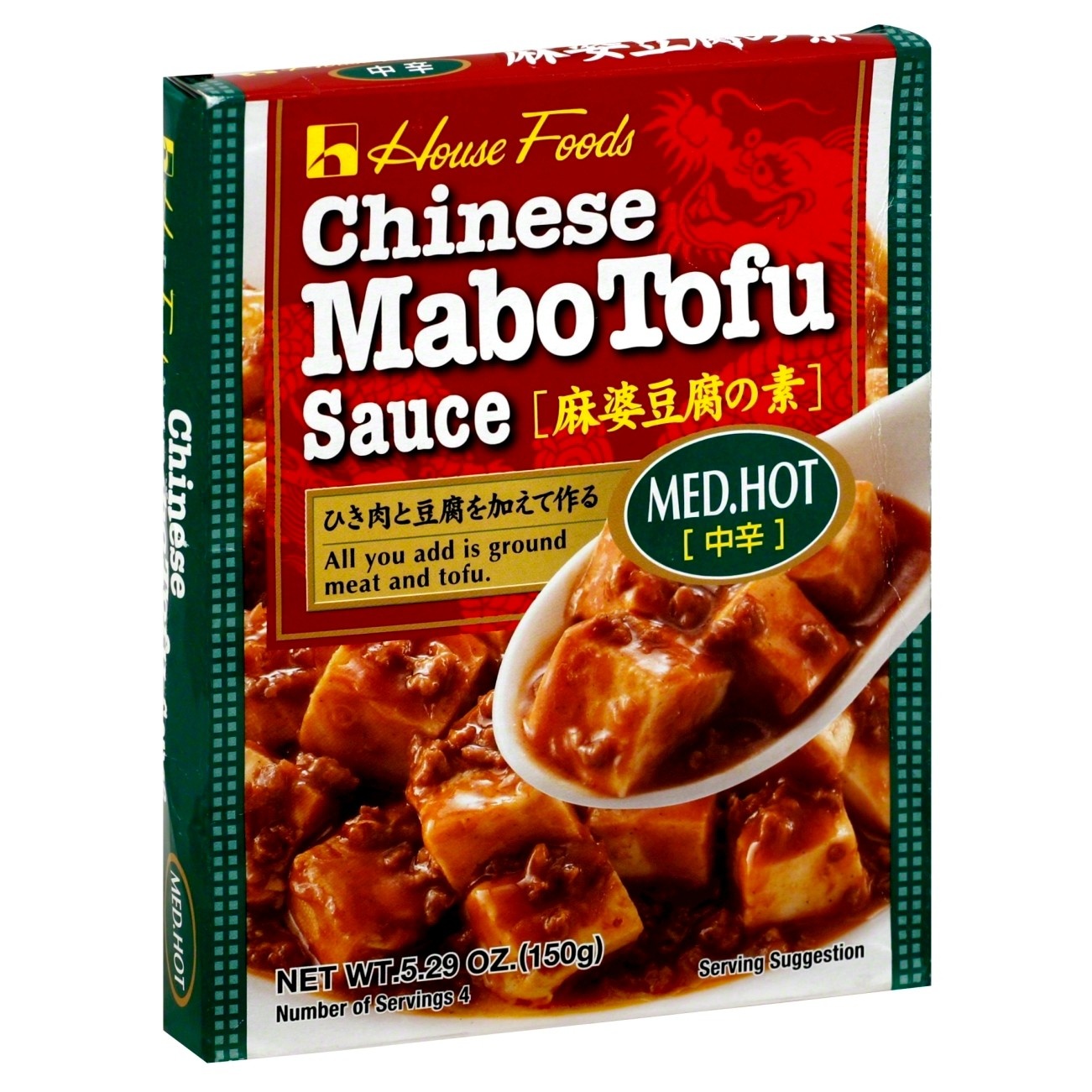 slide 1 of 1, House Foods Chinese Mabo Tofu Sauce Medium Hot, 5.29 oz