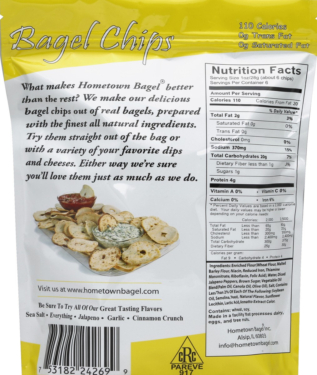 slide 3 of 4, Hometown Bagel Bagel Chips 6 oz, 6 oz