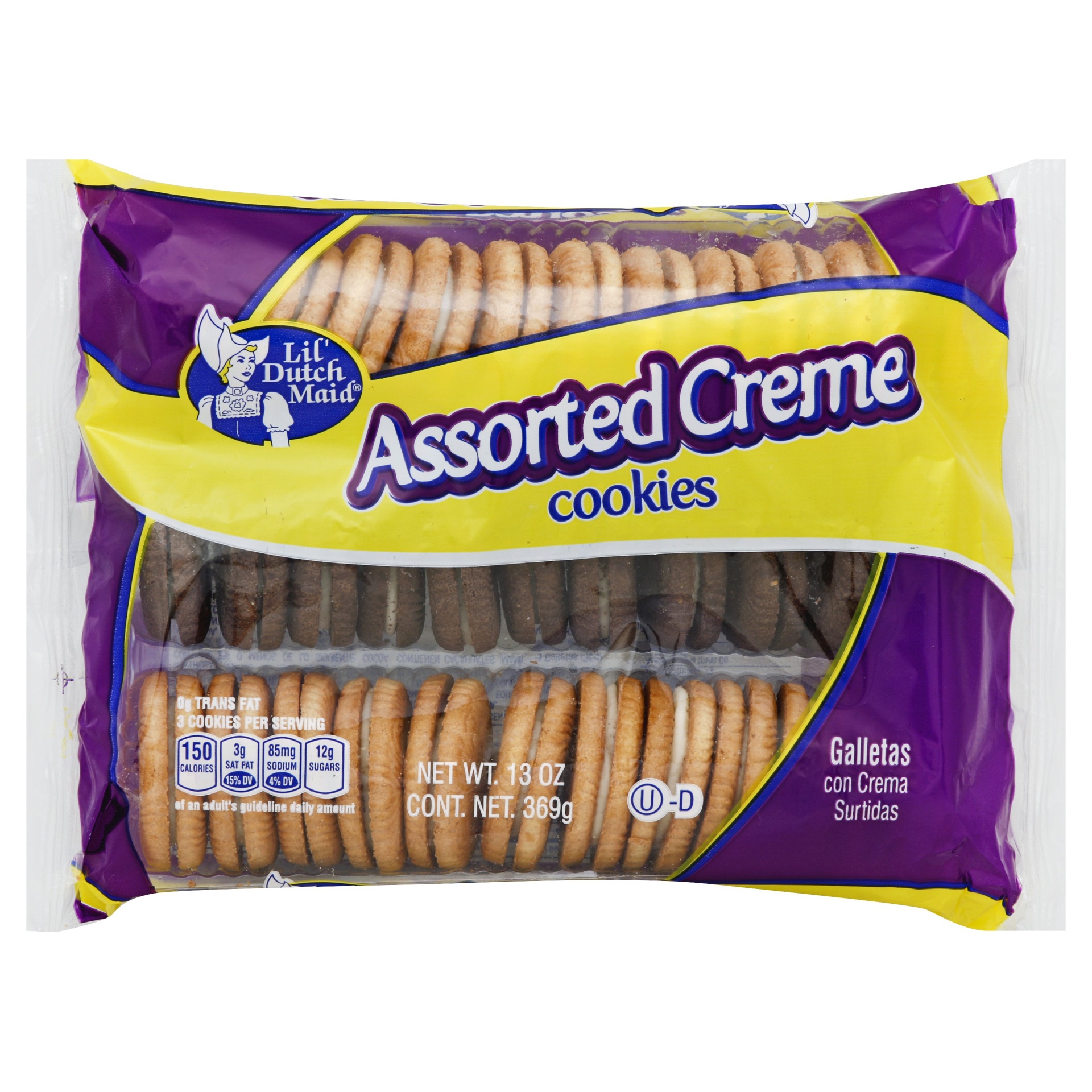 slide 1 of 1, Lil' Dutch Maid Assorted Creme Cookies, 13 oz