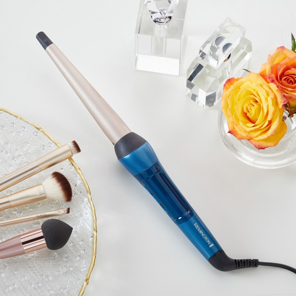 slide 3 of 11, Remington Pro Professional Titanium Conical Barrel Curling Wand - Blue - ½" to 1" - CI96W2, 1 ct