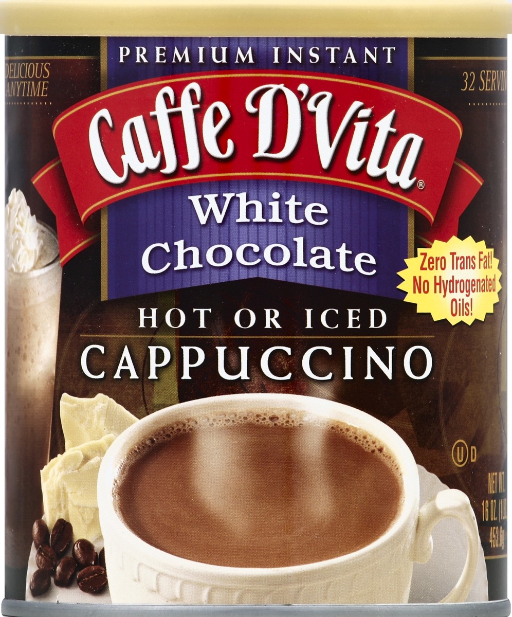 slide 2 of 2, Caffe D'Vita White Chocolate Instant Cappuccino, 16 oz
