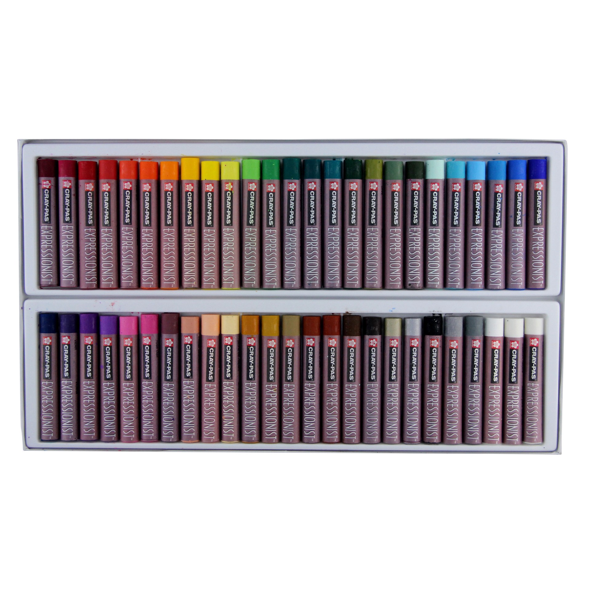 slide 3 of 3, Sakura Cray-Pas Expressionist 50 Color Oil Pastel Set, 10 mm x 71 mm individual stick size