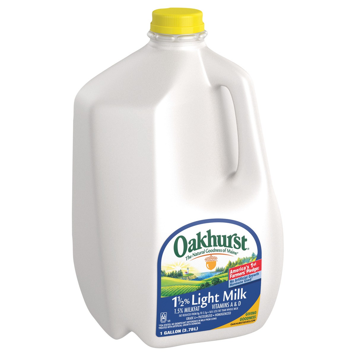 slide 2 of 4, Oakhurst Milk 15pct Fat Uht - 128 FZ, 128 fl oz