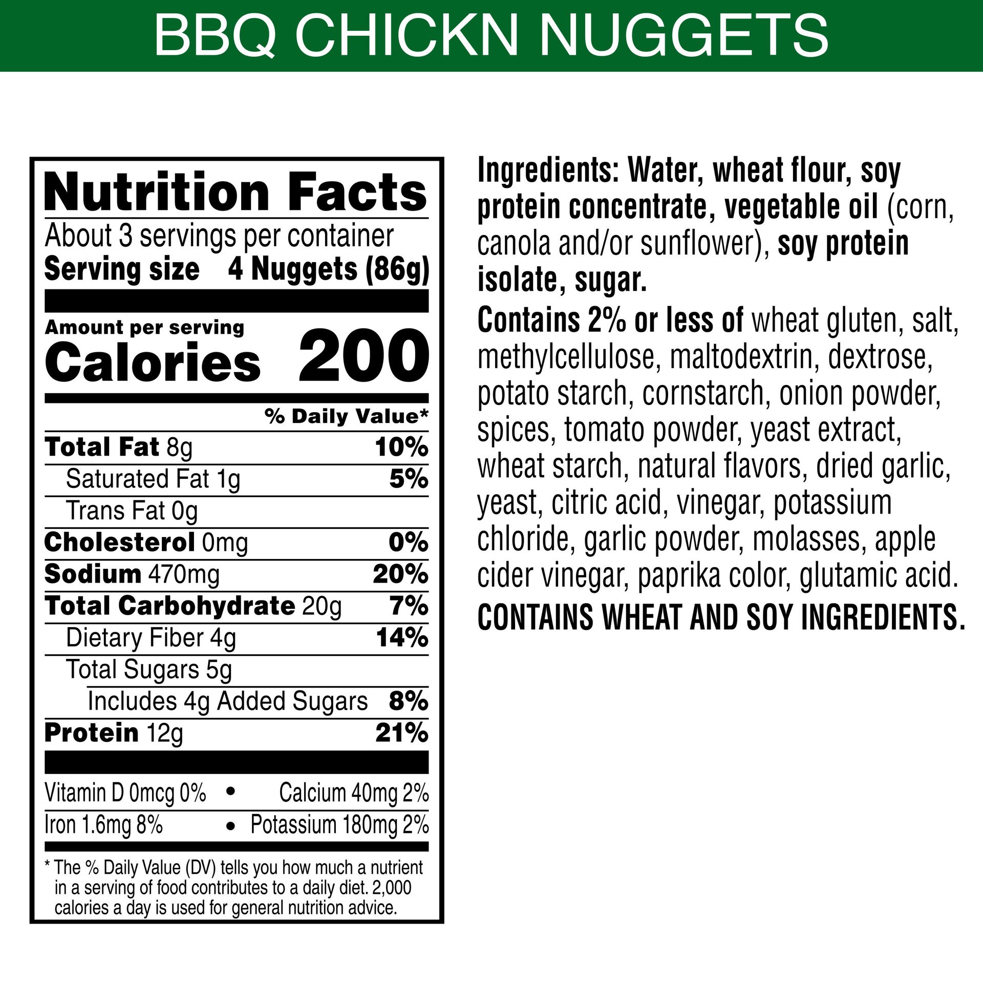 slide 4 of 5, MorningStar Farms Meatless Chicken Nuggets, Vegan Plant Based Protein, Frozen Meal, BBQ, 9.75oz Bag, 1 Bag, 9.75 oz