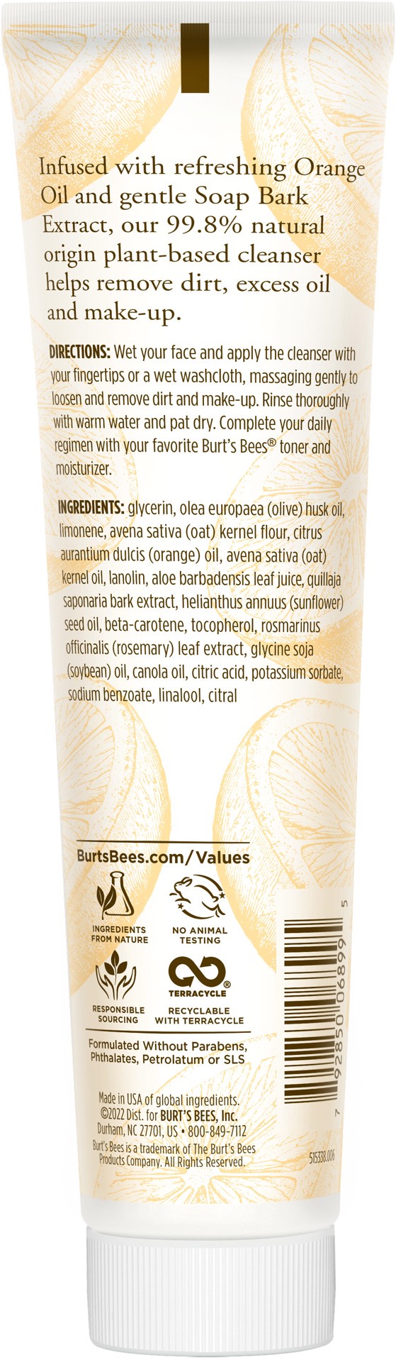 slide 3 of 5, Burt's Bees Orange Essence Facial Cleanser, Sulfate-Free Face Wash, 4.3 Oz, 4.34 oz