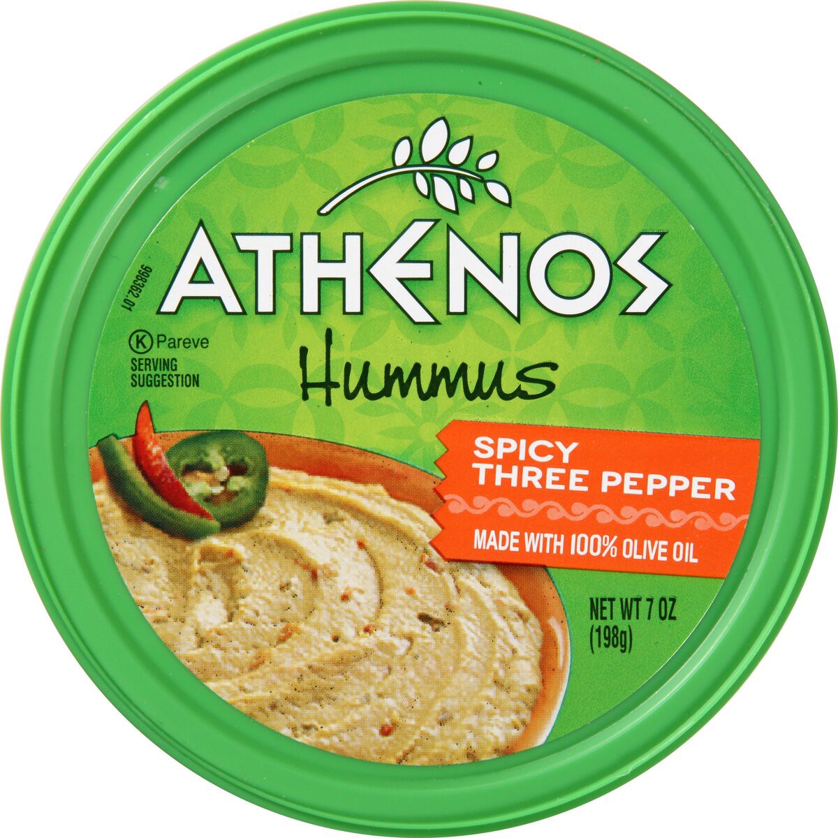 slide 2 of 8, Athenos Spicy Three Pepper Hummus, 7 oz Tub, 7 oz