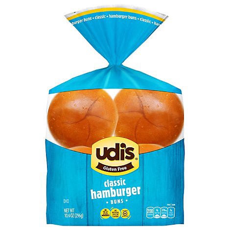 slide 1 of 1, Udis Gluten Free Buns Classic Hamburger - 10.4 Oz, 10.4 oz