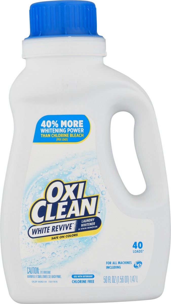 slide 5 of 9, Oxi-Clean White Revive Liquid Laundry Whitener + Stain Remover, 50oz, 50 fl oz