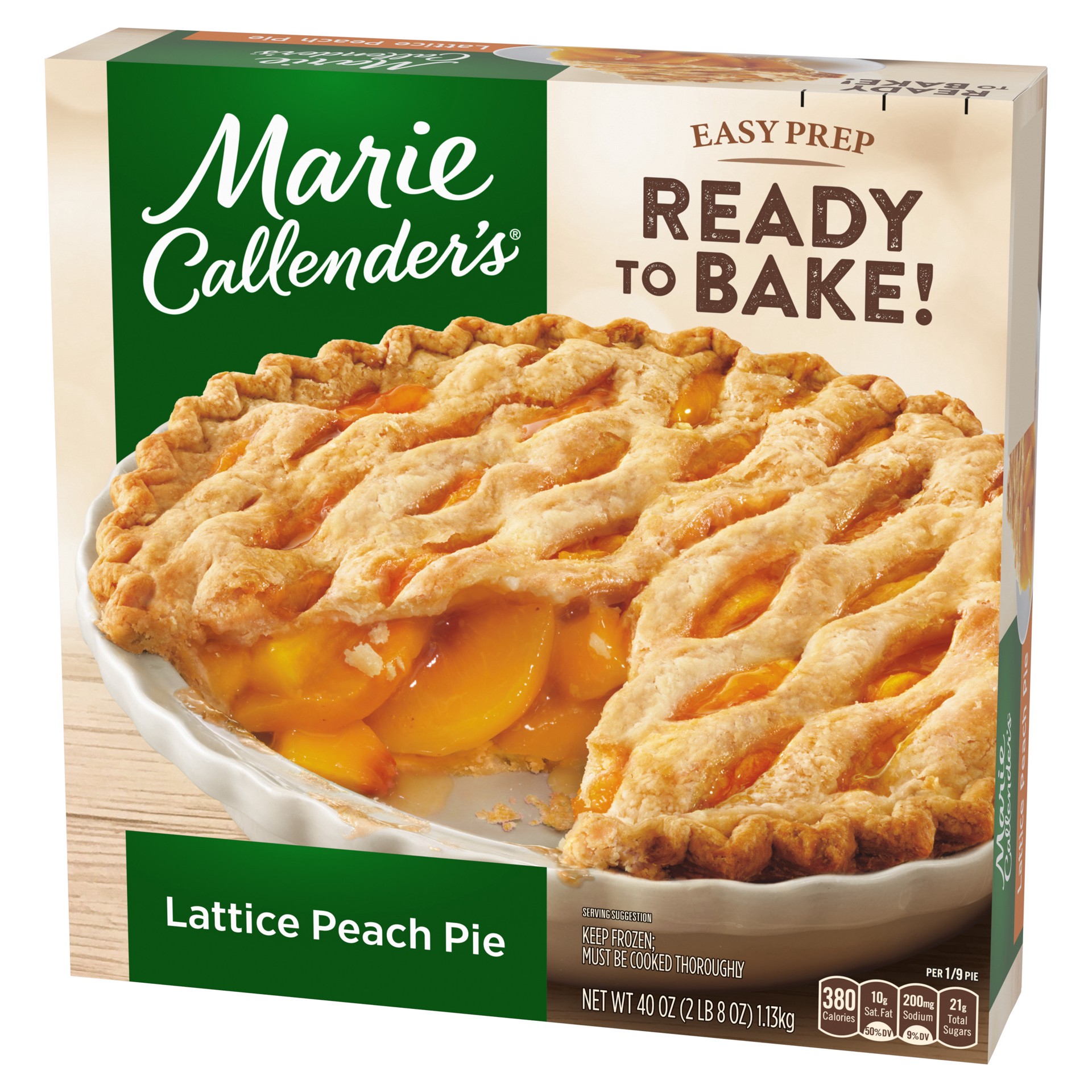 slide 4 of 5, Marie Callender's Frozen Pie Dessert, Lattice Peach, 40 Ounce, 40 oz
