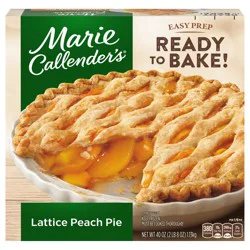 Marie Callender''s Lattice Peach Pie, Ready to Bake Frozen Dessert, 40 oz.