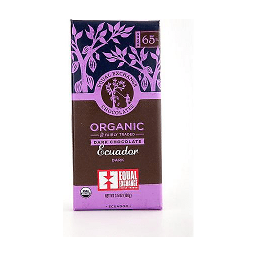 slide 1 of 1, Equal Exchange Organic Ecuador Dark Chocolate, 2.8 oz