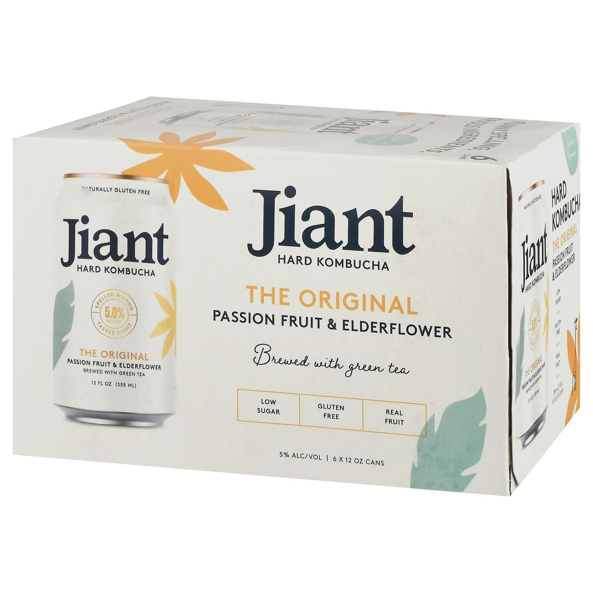 slide 7 of 14, Jiant The Original Passion Fruit & Elderflower Hard Kombucha 6 - 12 oz ea, 6 ct