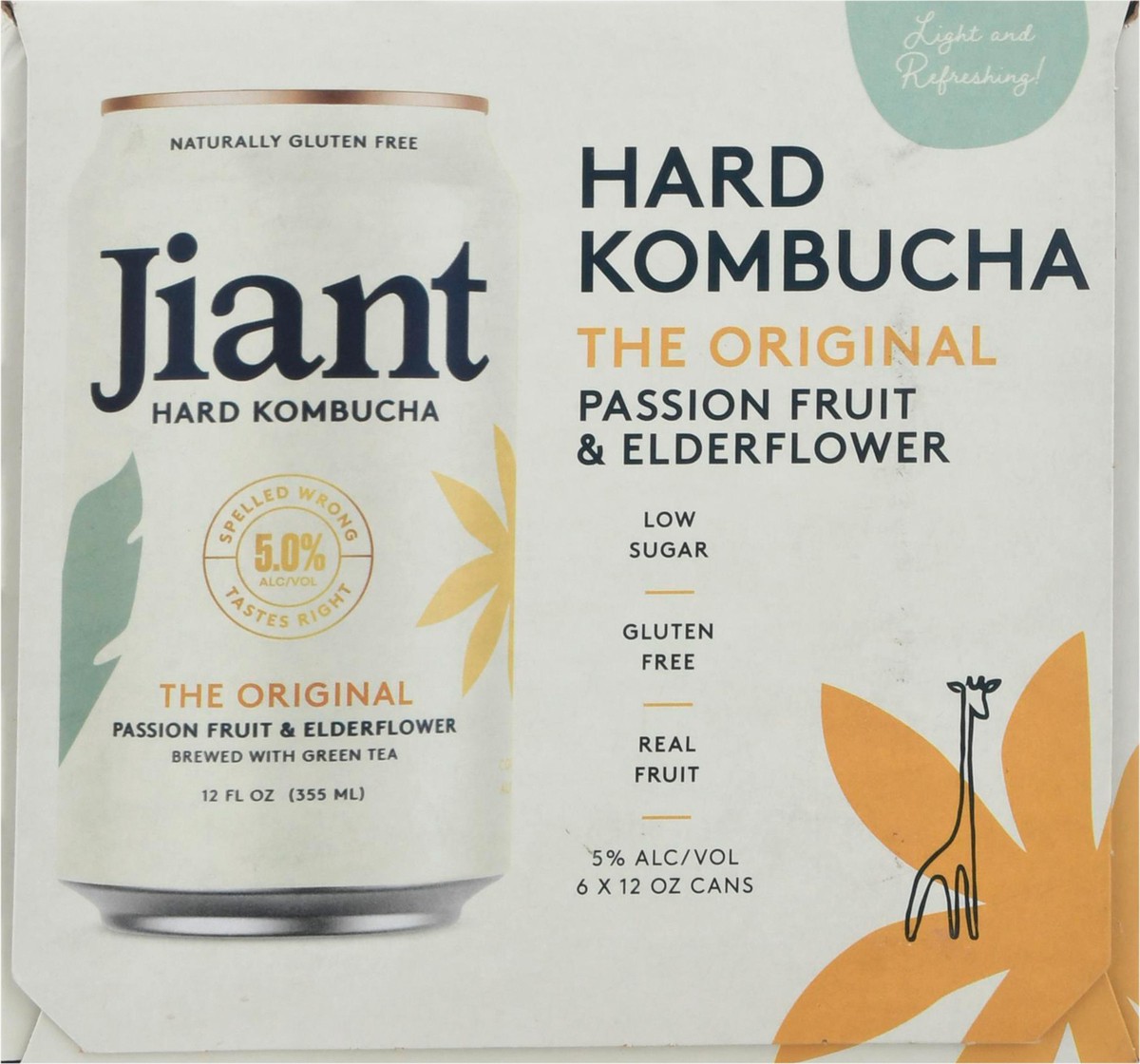 slide 12 of 14, Jiant The Original Passion Fruit & Elderflower Hard Kombucha 6 - 12 oz ea, 6 ct