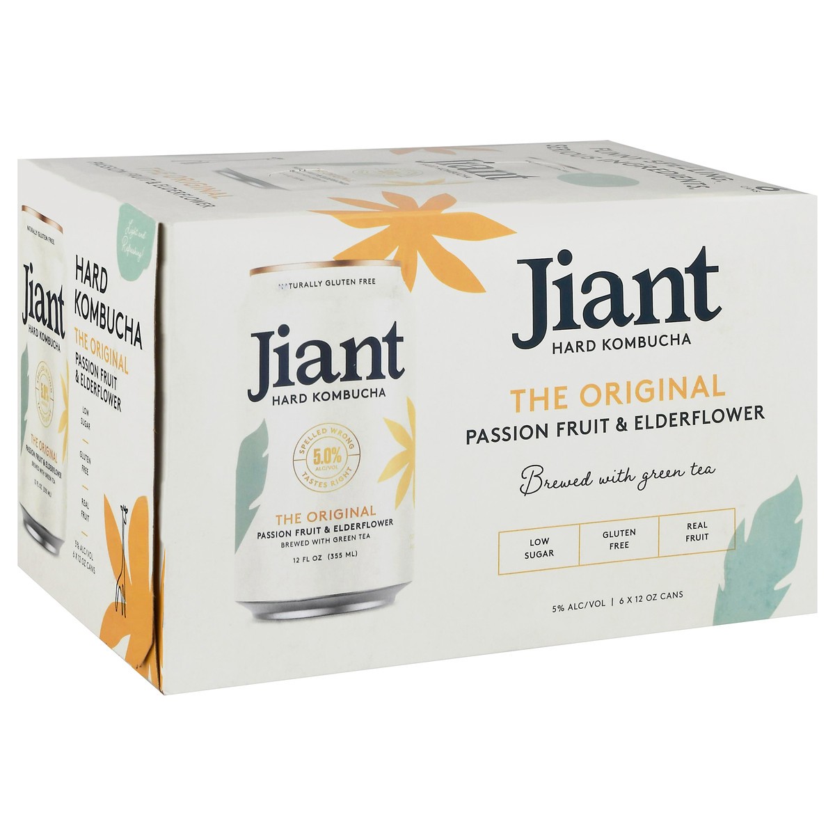 slide 13 of 14, Jiant The Original Passion Fruit & Elderflower Hard Kombucha 6 - 12 oz ea, 6 ct