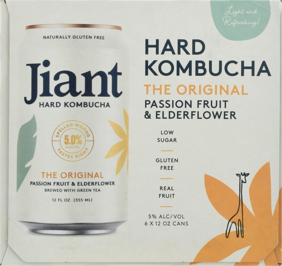 slide 3 of 14, Jiant The Original Passion Fruit & Elderflower Hard Kombucha 6 - 12 oz ea, 6 ct