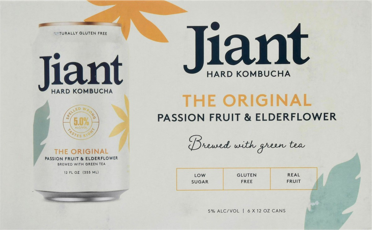 slide 5 of 14, Jiant The Original Passion Fruit & Elderflower Hard Kombucha 6 - 12 oz ea, 6 ct