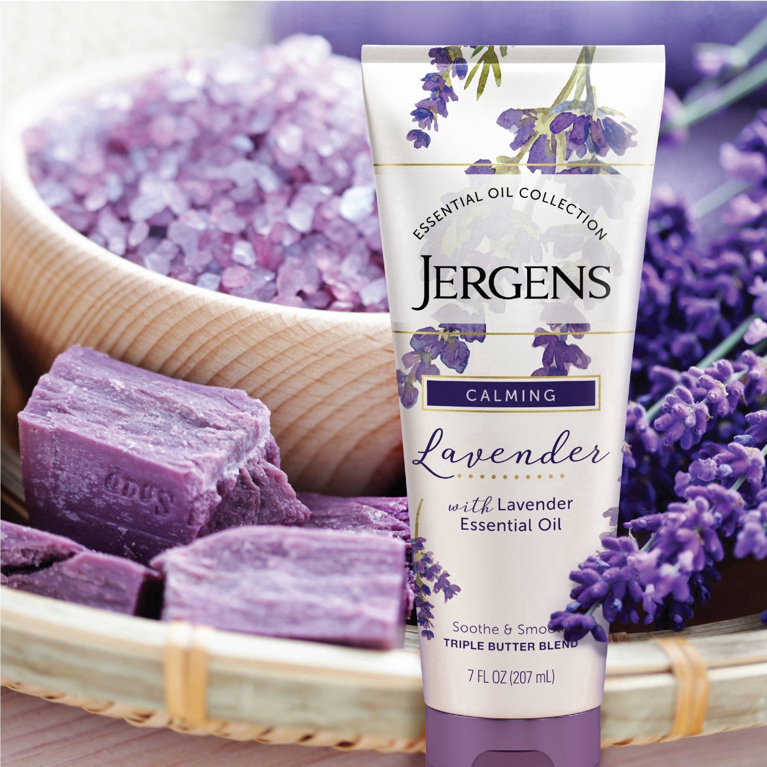 slide 35 of 85, Jergens Lavender Body Butter Hand and Body Lotion, Moisturizer for Women, with Essential Oils for Indulgent Moisturization, 7 Oz, 7 fl oz