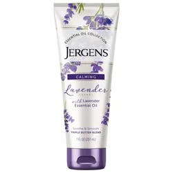Jergens Lavender Body Butter Hand and Body Lotion, Moisturizer for Women, with Essential Oils for Indulgent Moisturization, 7 Oz